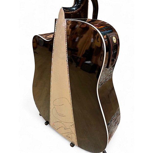 Used Esteban Black and Silver BLACK Acoustic Electric Guitar