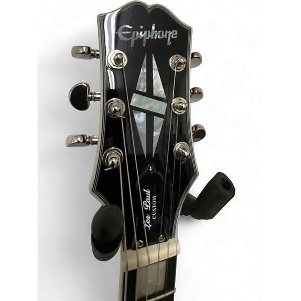 Used Epiphone Les Paul Custom Silverburst Solid Body Electric Guitar