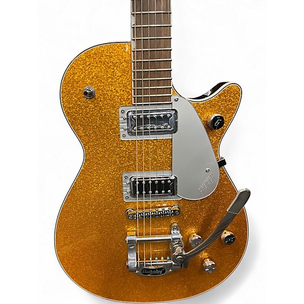 Used Gretsch Guitars Gretsch Guitars G5230T Electromatic Sparkle Jet FT Metallic Gold Solid Body Electric Guitar