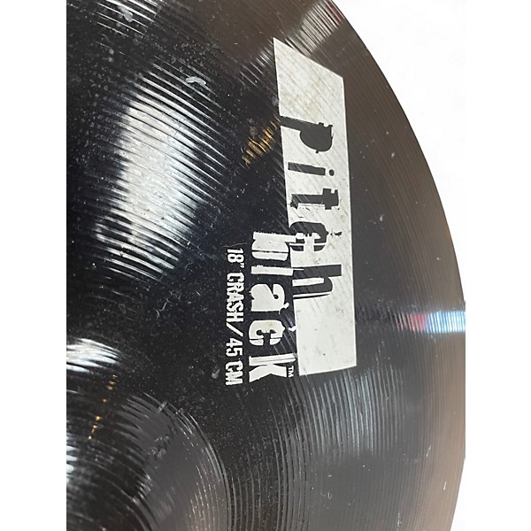 Used Zildjian 18in PITCH BLACK CRASH Cymbal