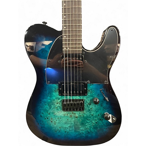 Used ESP LTD TE-2000X Blue Burst Solid Body Electric Guitar