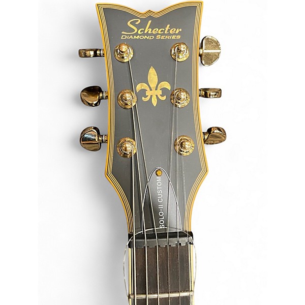 Used Schecter Guitar Research Solo II Custom Matte Black Solid Body Electric Guitar