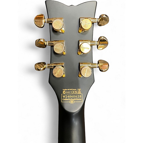 Used Schecter Guitar Research Solo II Custom Matte Black Solid Body Electric Guitar