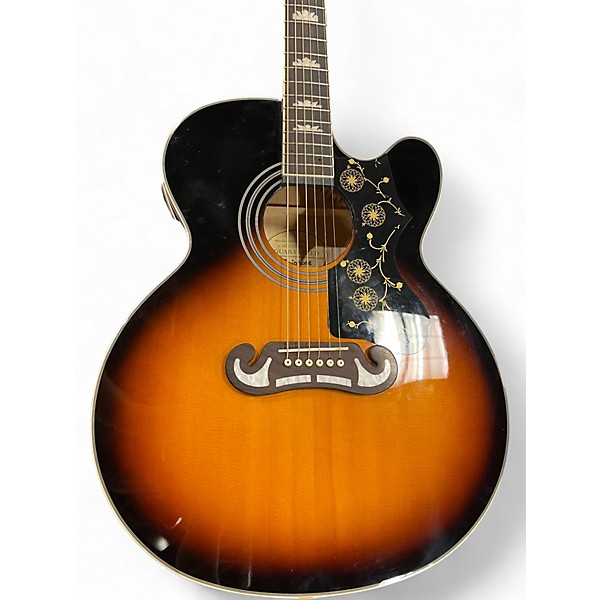 Used Epiphone EJ200SCE 2 Color Sunburst Acoustic Electric Guitar