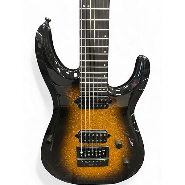 Used Jackson DK  MODERN 7  GOLD SPARKLE Solid Body Electric Guitar