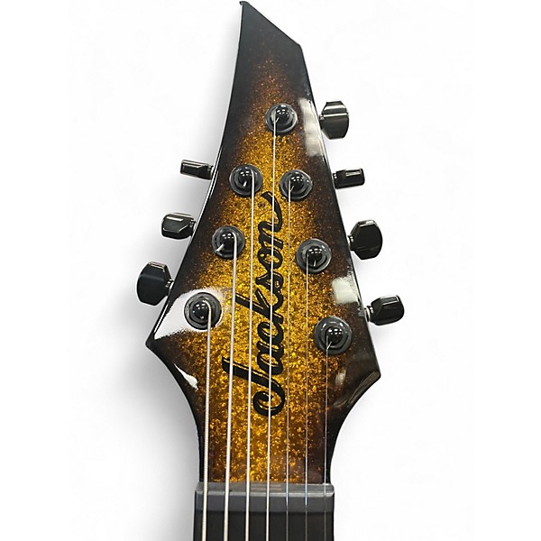 Used Jackson DK  MODERN 7  GOLD SPARKLE Solid Body Electric Guitar