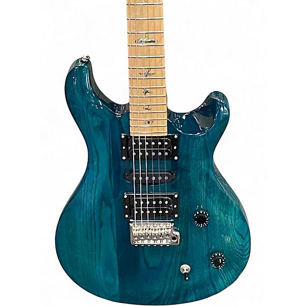 Used PRS SE SWAMP ASH SPECIAL IRI BLUE Solid Body Electric Guitar