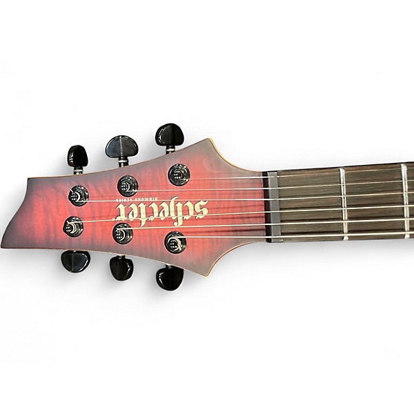 Used Schecter Guitar Research sunset extreme Trans Red Solid Body Electric Guitar