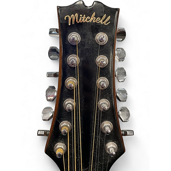 Used Mitchell D120S-12E Natural 12 String Acoustic Electric Guitar