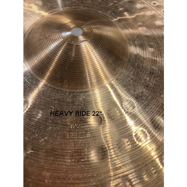 Used Paiste 22in ALPHA HEAVY RIDE Cymbal