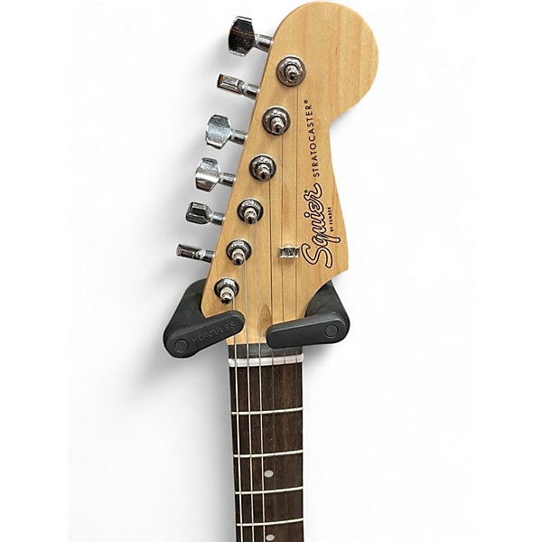 Used Squier Stratocaster Black Solid Body Electric Guitar