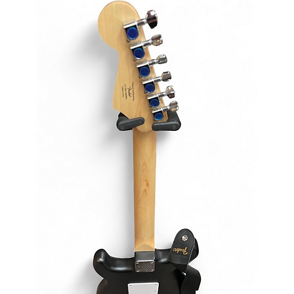 Used Squier Stratocaster Black Solid Body Electric Guitar