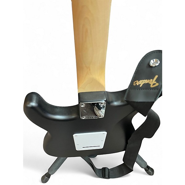 Used Squier Stratocaster Black Solid Body Electric Guitar