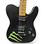 Used Schecter Guitar Research Diamond Series PT Monster energy Satin Black Solid Body Electric Guitar