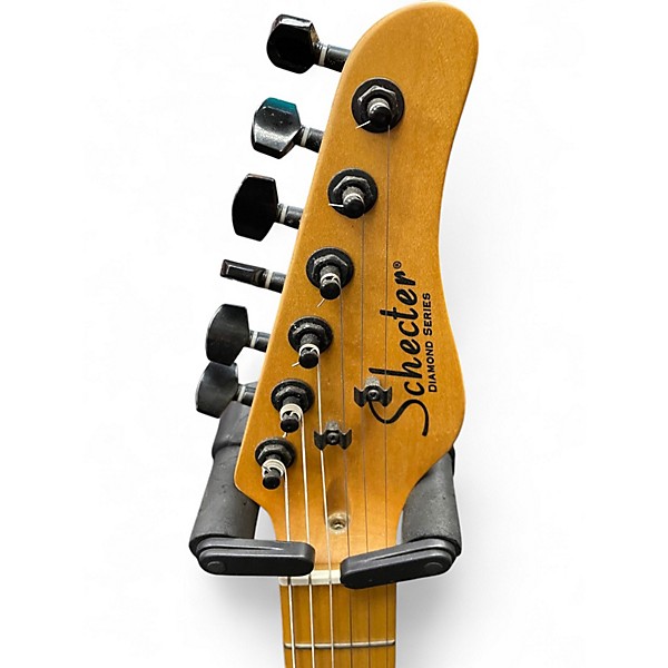 Used Schecter Guitar Research Diamond Series PT Monster energy Satin Black Solid Body Electric Guitar