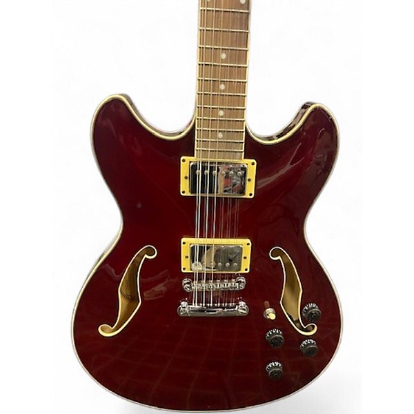 Used Ibanez AS7312 12 String Artcore Wine Red Hollow Body Electric Guitar
