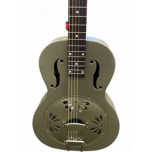 Used Gretsch Guitars G9201 Honeydipper Metal Round Neck polished steel Resonator Guitar