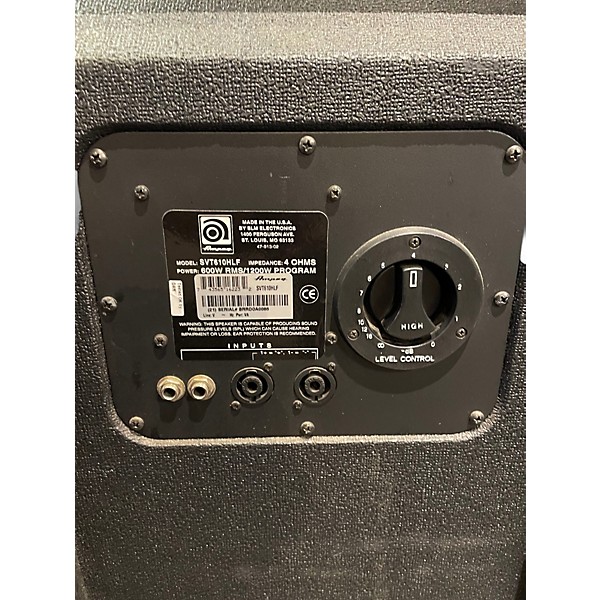 Used Ampeg SVT610HLF 1200W 6x10 Bass Cabinet