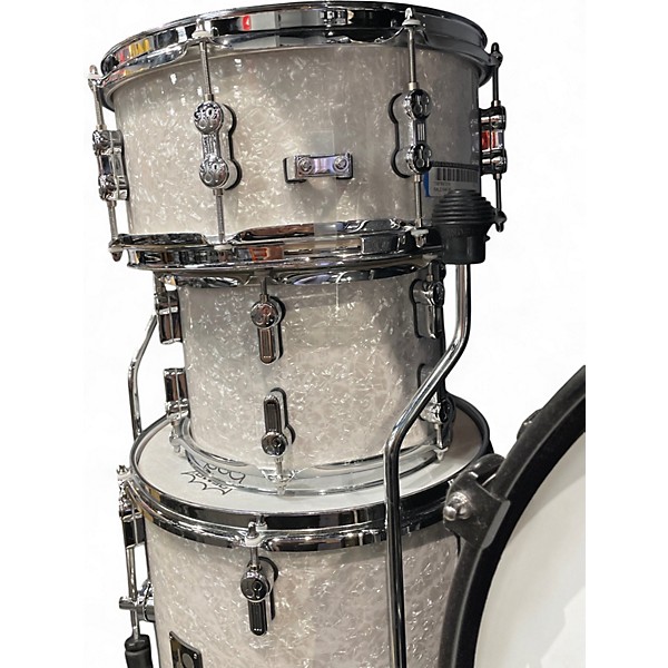 Used SONOR 4 Piece AQ2 SAFARI Pearl White Drum Kit