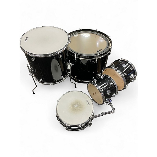 Used Ludwig 5 Piece ACCENT BLACK SPARKLE Drum Kit