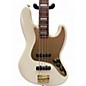Used Squier 40TH ANNIVERSARY JAZZ BASS GOLD EDITION Olympic White Electric Bass Guitar