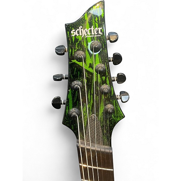 Used Schecter Guitar Research SILVER MOUNTAIN C7 TOXIC VENOM Solid Body Electric Guitar