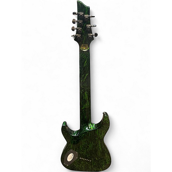Used Schecter Guitar Research SILVER MOUNTAIN C7 TOXIC VENOM Solid Body Electric Guitar