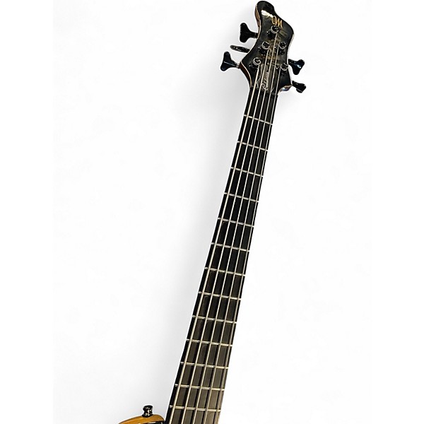 Used Mayones CALEDONIUS Black BURL Electric Bass Guitar