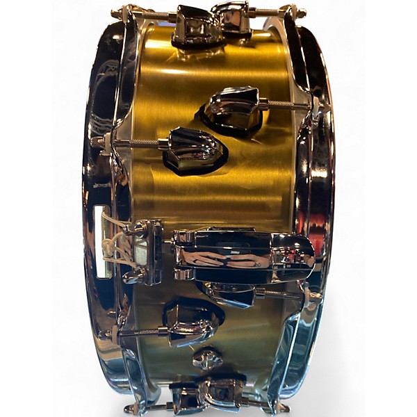 Used Mapex 14X5.5 Black Panther Premium Snare Gold Drum
