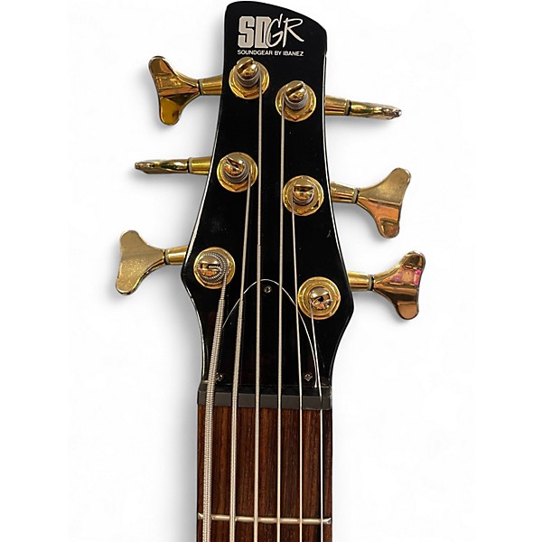 Used Ibanez SR1206E 6 String Turquoise Electric Bass Guitar