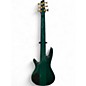 Used Ibanez SR1206E 6 String Turquoise Electric Bass Guitar