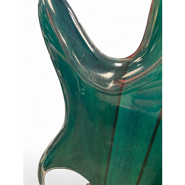 Used Ibanez SR1206E 6 String Turquoise Electric Bass Guitar