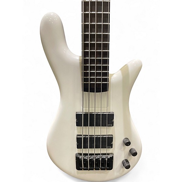 Used Spector BANTAM 5 White Electric Bass Guitar