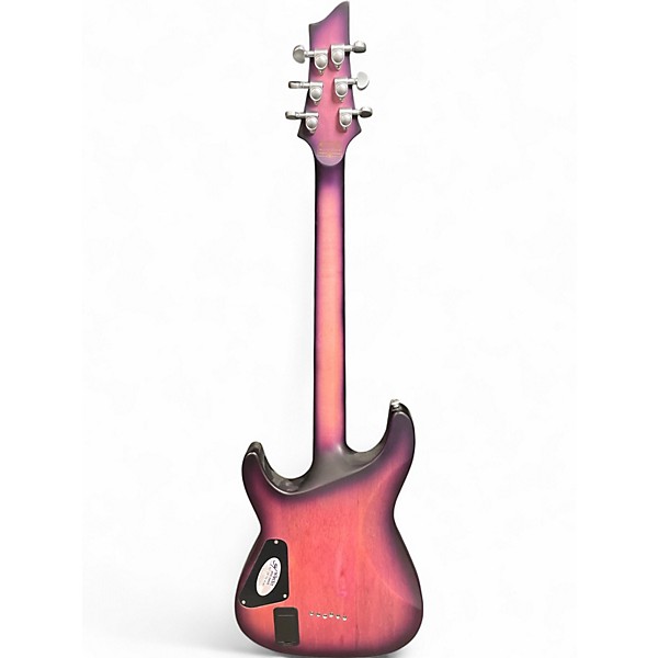 Used 2023 Schecter Guitar Research C1 Platinum Satin Purple Burst Solid Body Electric Guitar