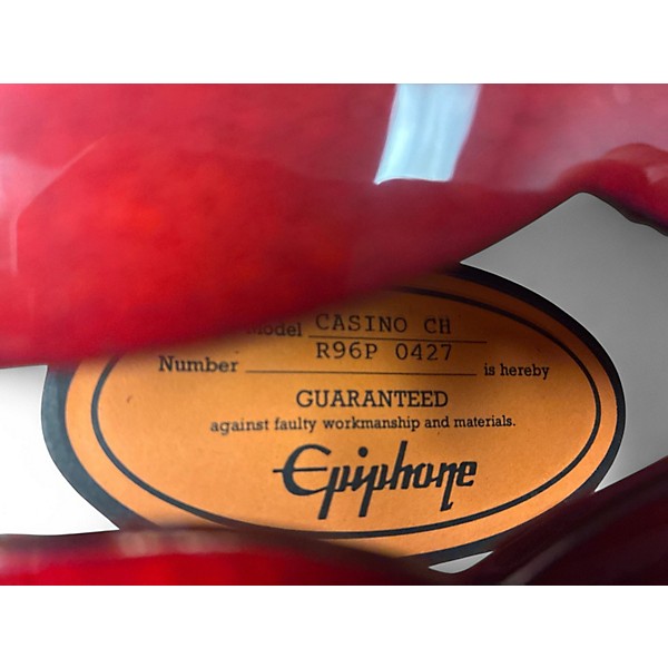 Used Epiphone Casino Cherry Hollow Body Electric Guitar