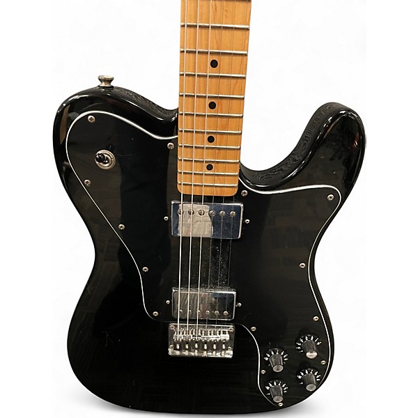 Used Squier TELECASTER DELUXE BLACK Solid Body Electric Guitar