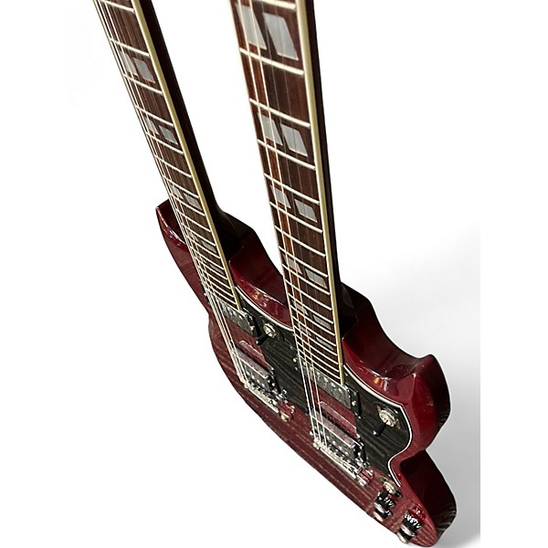 Used Cortez DBL NECK Cherry Solid Body Electric Guitar