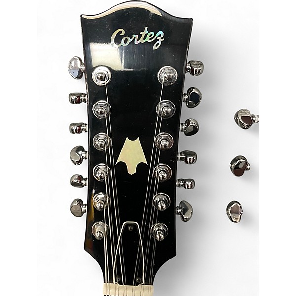 Used Cortez DBL NECK Cherry Solid Body Electric Guitar