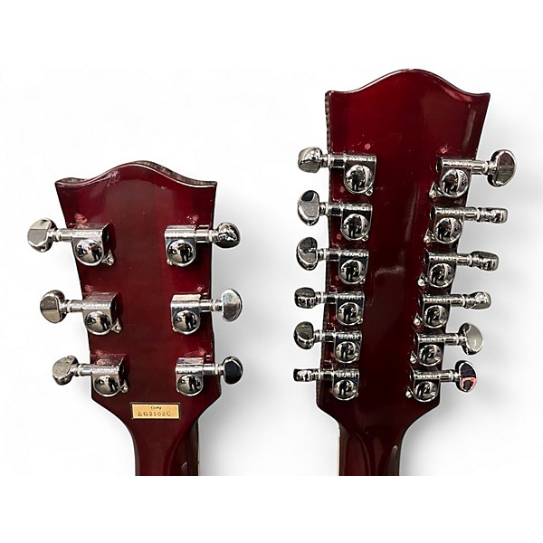 Used Cortez DBL NECK Cherry Solid Body Electric Guitar