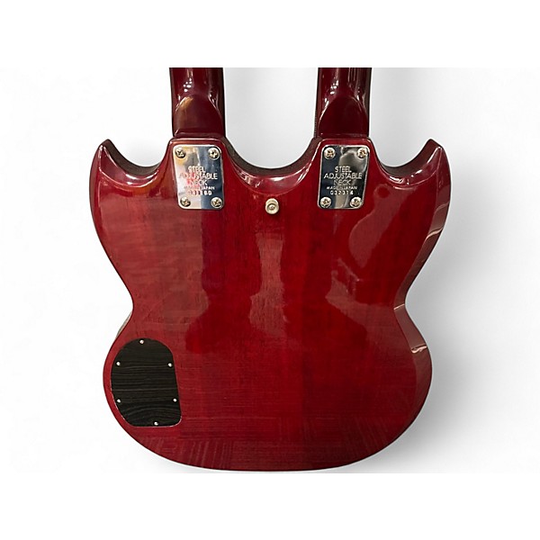 Used Cortez DBL NECK Cherry Solid Body Electric Guitar