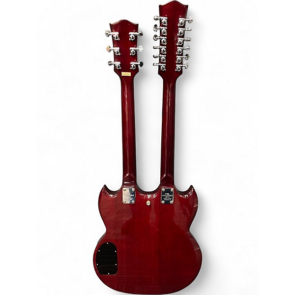 Used Cortez DBL NECK Cherry Solid Body Electric Guitar