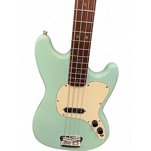 Used Squier Music Master VIsta Sonic Blue Electric Bass Guitar