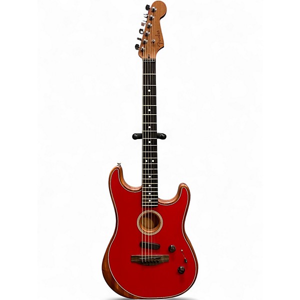 Used 2022 Fender American Acoustasonic Stratocaster Dakota Red Acoustic Electric Guitar