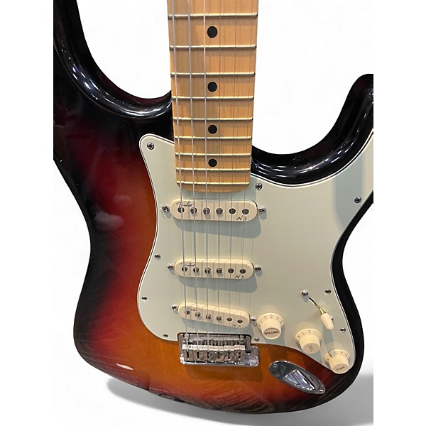 Used Fender American Deluxe Ash Stratocaster Aged Cherry Sunburst Solid Body Electric Guitar