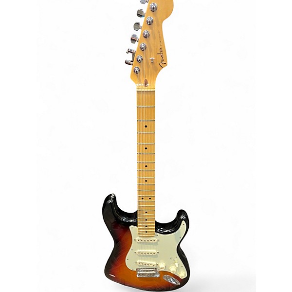 Used Fender American Deluxe Ash Stratocaster Aged Cherry Sunburst Solid Body Electric Guitar