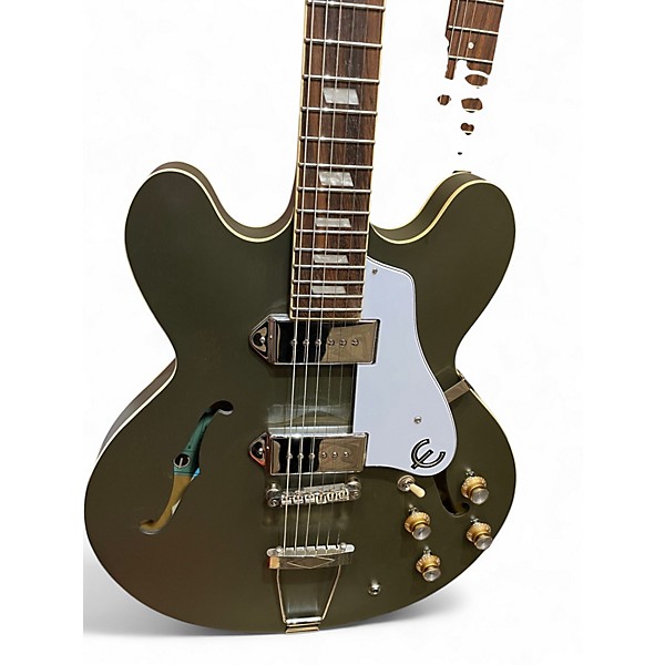 Used 2020s Epiphone Casino Worn olive drab Hollow Body Electric Guitar