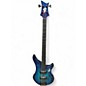 Used 1980s Vigier Arpege IV Fretless Blue Electric Bass Guitar thumbnail