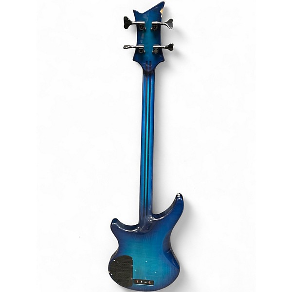 Used 1980s Vigier Arpege IV Fretless Blue Electric Bass Guitar