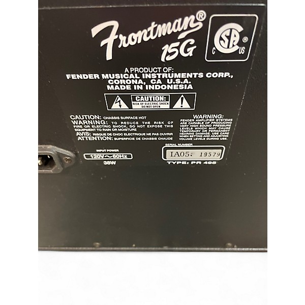 Used Fender Frontman 15G 15W Guitar Combo Amp