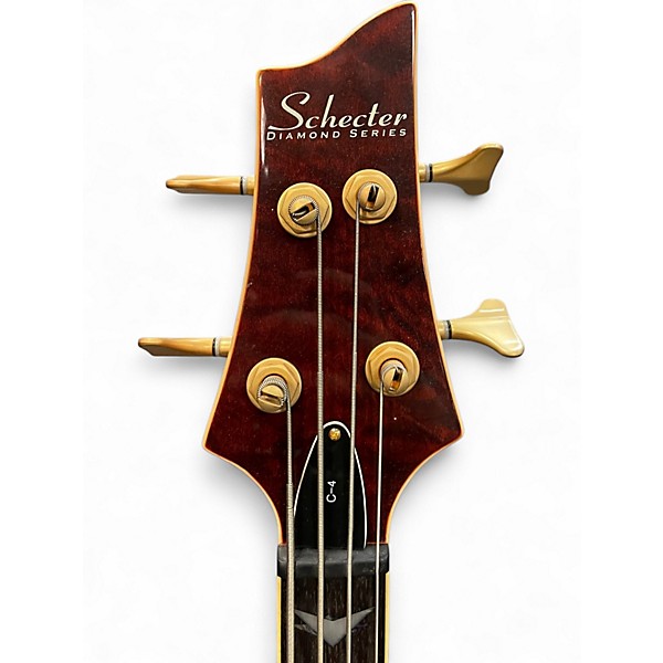 Used Schecter Guitar Research C4 4 String Amber Electric Bass Guitar